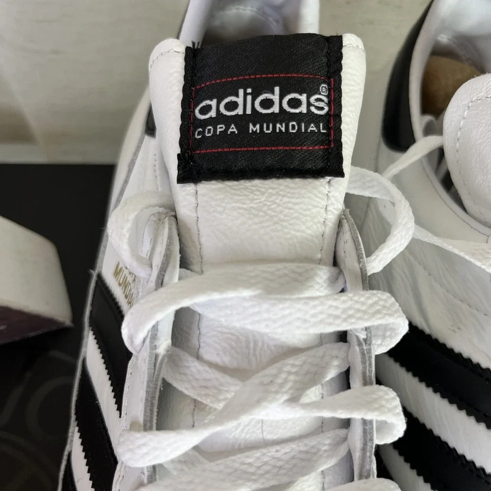 Adidas Copa Mundial Leather White Black‎ Soccer Shoes Cleats ID4050 Men's Size 7